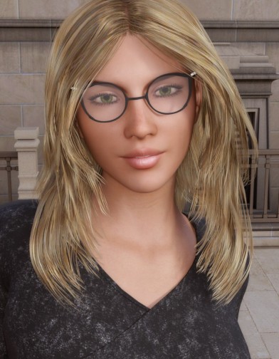 Cat-Eye Glasses for Genesis 3 Female image