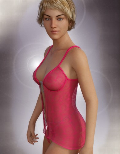 PinkLUV: Chained Hearts Top for Genesis 8 Female image