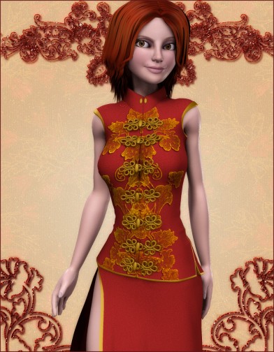 Crimson Flower Dress for SuzyQ 2 Image