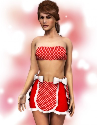 Polkadot Ruffled Skirt with Bows for Dawn image