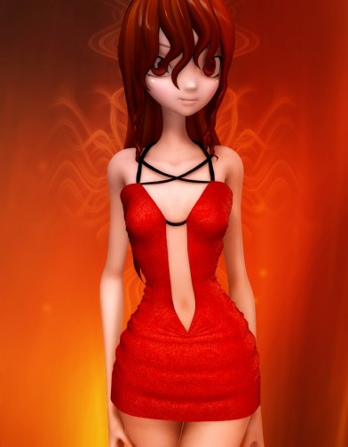 Devilish Short Red Dress for Star image