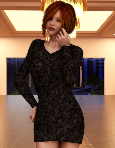 Long Sleeve Little Black Dress for V4 image