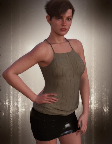 Strappy Tank Top for Genesis 9 Female image