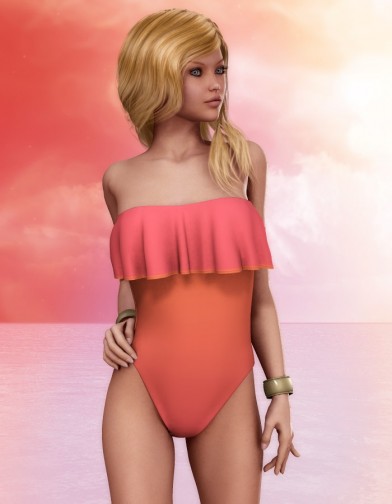 Coral Swimsuit for V4 image
