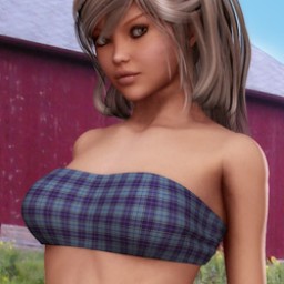 Plaid Textures for Back Tied Flannel Tube Top image