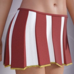 Cheerleader Skirt for Genesis 3 Female image