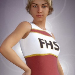 Cheerleader Top for Genesis 8 female image