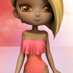 Coral Swimsuit for Cookie image