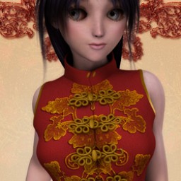 Crimson Flower Dress for A3 Image