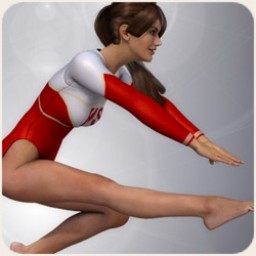 School Spirit: Gymnast Poses for Dawn Image