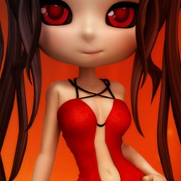 Devilish Short Red Dress for Cookie image