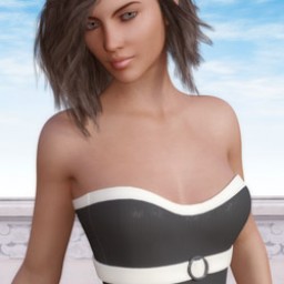 Front Buckle Swimsuit for Genesis 3 Female image
