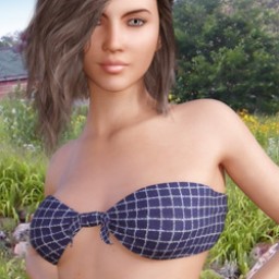 Dairyland Farms: Front Tied Flannel Tube Top for Genesis 3 Female image