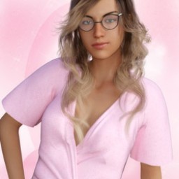 Carnation Crossover Top for Genesis 8 Female image