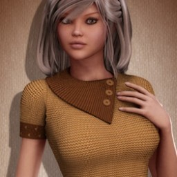 Short Sleeve Knit Dress for V4 Image