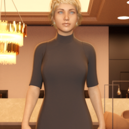Half-Sleeve Dress for Genesis 8 Female image