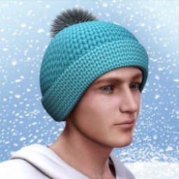 Winter Knit Hat with Pom Pom for M4 image