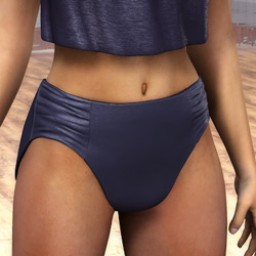Swim Separates: High Waist Ruched Bikini Bottoms for Dawn image
