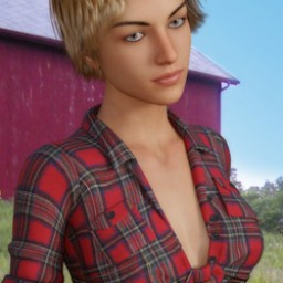 Dairyland Farms: Tied Flannel Shirt for Genesis 8 Female image