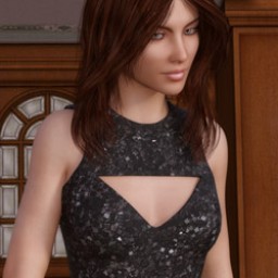 Triangle Cutout Dress for Genesis 3 Female image