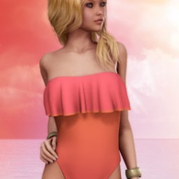 Coral Swimsuit for V4 image