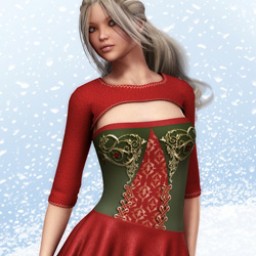 Holidays: Polka Dot Swim Dress Xmas texture