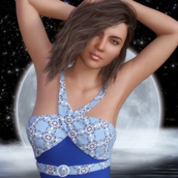Midnight Swimsuit for Genesis 3 Female image