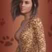 Animal Print Bodysuit for Genesis 3 Female