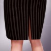 Knee Length Back-Slit Pencil Skirt for V4