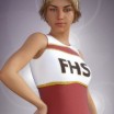 Cheerleader Top for Genesis 8 female