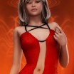 Devilish Short Red Dress for V4
