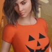 Pumpkin Shirt for Genesis 3 Female