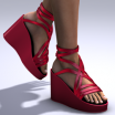 Strappy Wedge Heel Shoes for Dawn