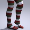 Holidays: Thigh High Toe Socks Xmas 2