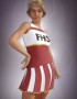 Cheerleader Skirt for Genesis 8 Female image