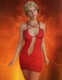 Devilish Short Red Dress for Genesis 8 Female image