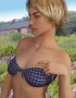 Dairyland Farms: Front Tied Flannel Tube Top for Genesis 8 Female image