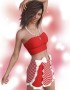 Polkadot Ruffled Skirt with Bows for Genesis 3 Female image