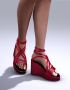 Strappy Wedge Heel Shoes for V4 image