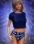Tie Dye Textures for High Waist Ruched Bikini Bottoms image