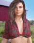 Dairyland Farms: Tied Flannel Shirt for Genesis 3 Female image