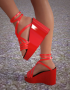 Strappy Wedge Heel Shoes for Genesis 8 Female image