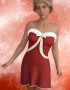 Little Red Santa Dress for Genesis 8 Female image